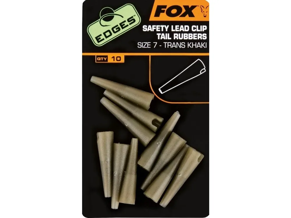 Přímo Od Výrobce Fox Edges Lead Clip Tail Rubbers - Size 7 Khaki