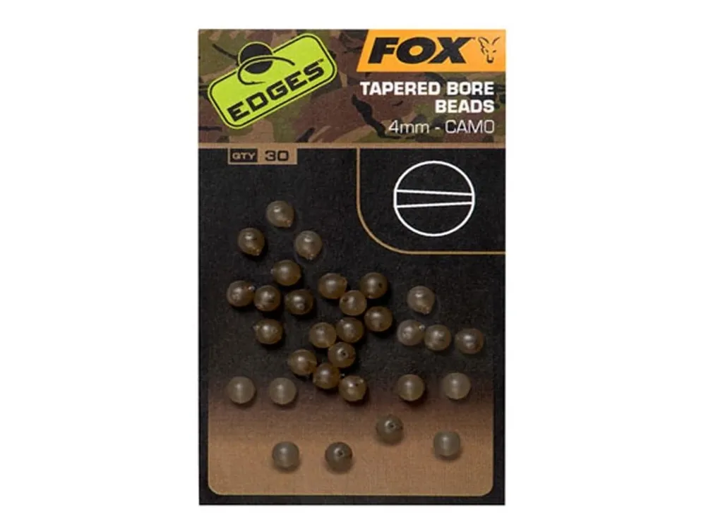 Fox Korálky Edges Camo Tapered Bore Bead 30 ks - 6 mm Levný