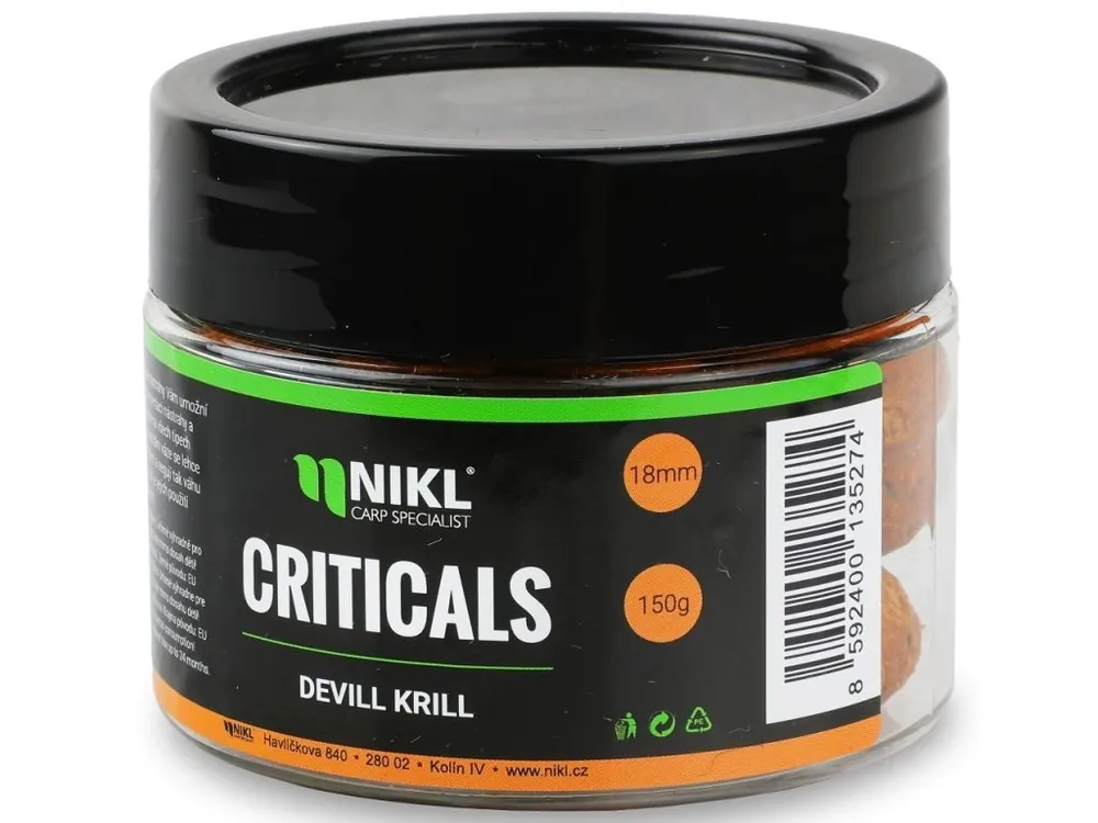 Nikl Boilie Criticals Devill Krill 150 g Bezpečná Platba