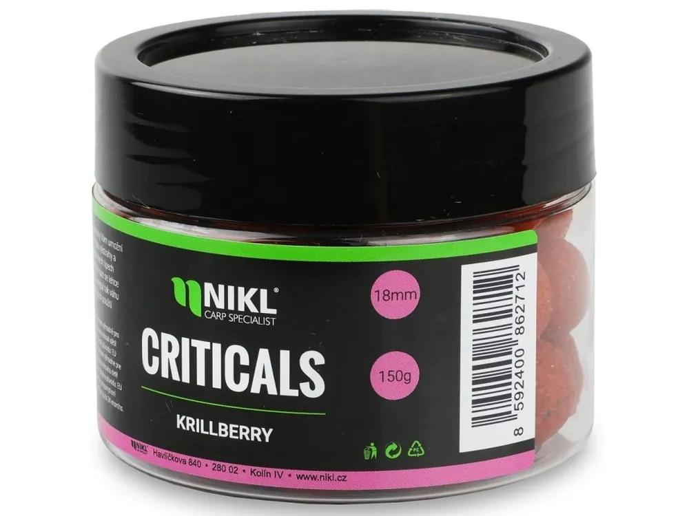 Nikl Boilie Criticals KrillBerry 150 g Víkendová Akce