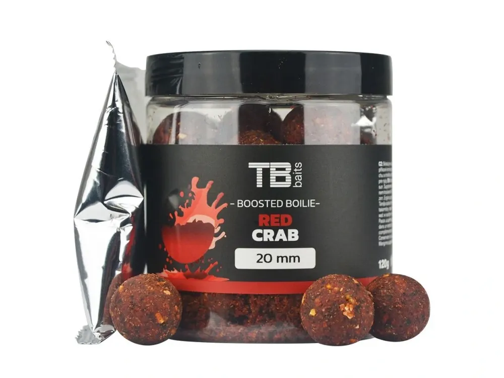 Levný TB Baits Boosterované Boilie Red Crab 120 g
