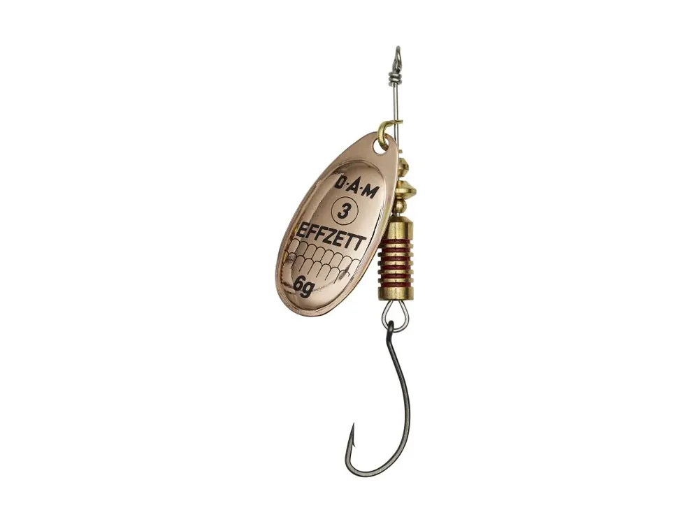 Hit Sezóny Dam Třpytka Effzett Spinner With Single Hooks Sinking Copper