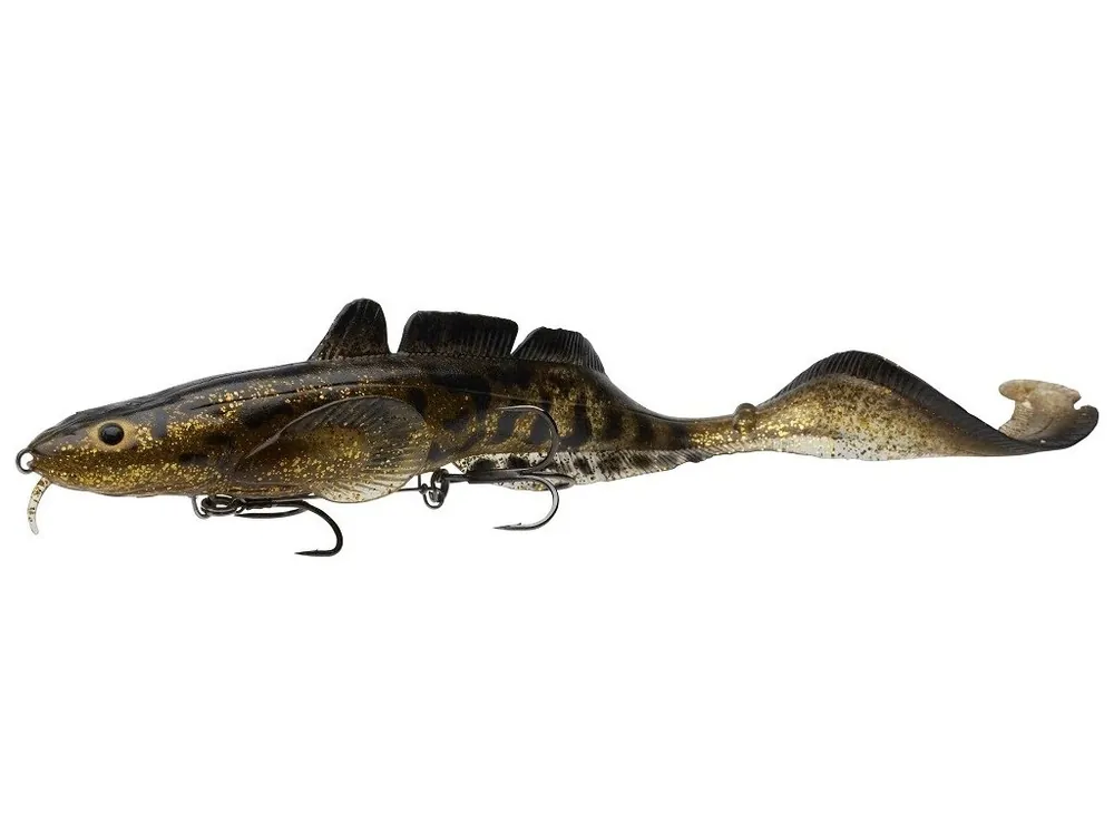 Savage Gear Gumová Nástraha 3D Mník Burbot Shallow Gold Burbot UV 25 cm 70 g Přímo Od Výrobce