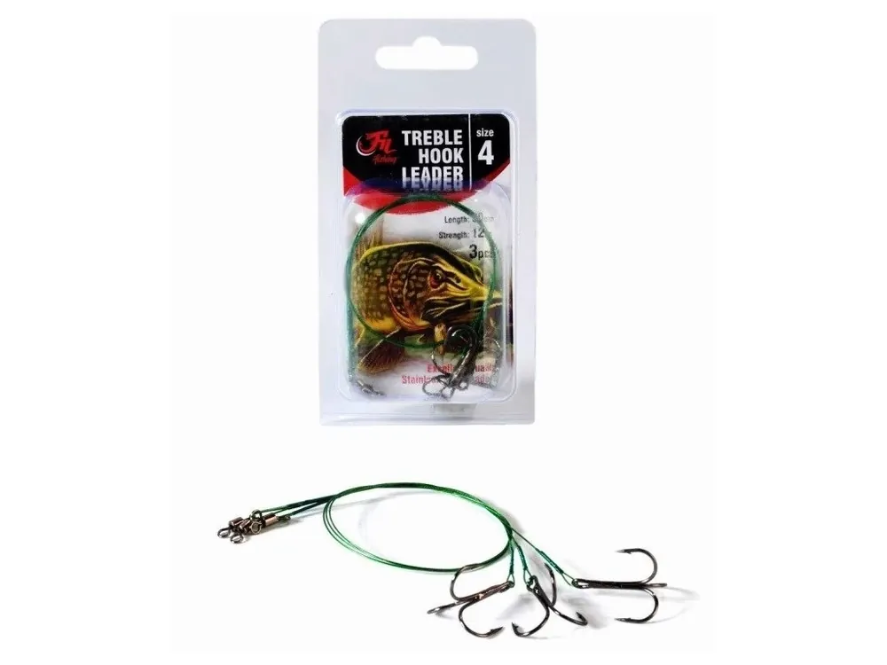 Cenová Bomba Filfishing Lanko s Trojhákem Treble Hook Leader 30 cm