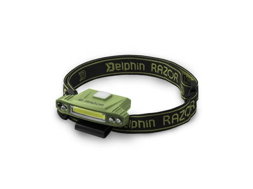 Ověřený Delphin Čelová Lampa RAZOR USB