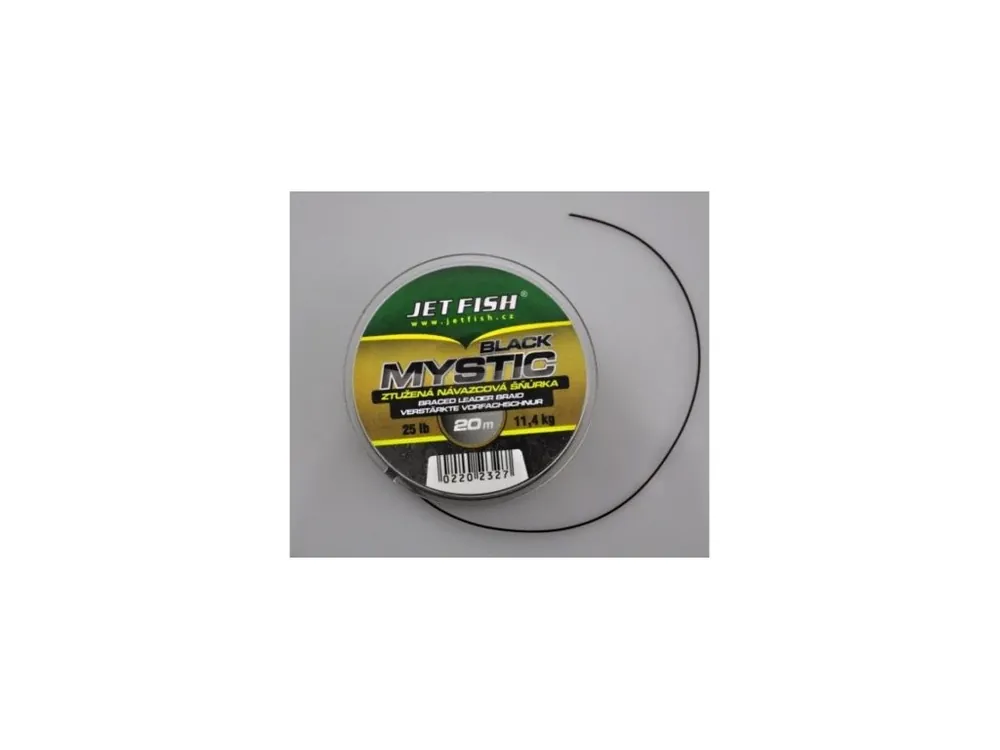Tovární Cena Jet Fish Návazcová Šňůrka Black Mystic 25lb 20m