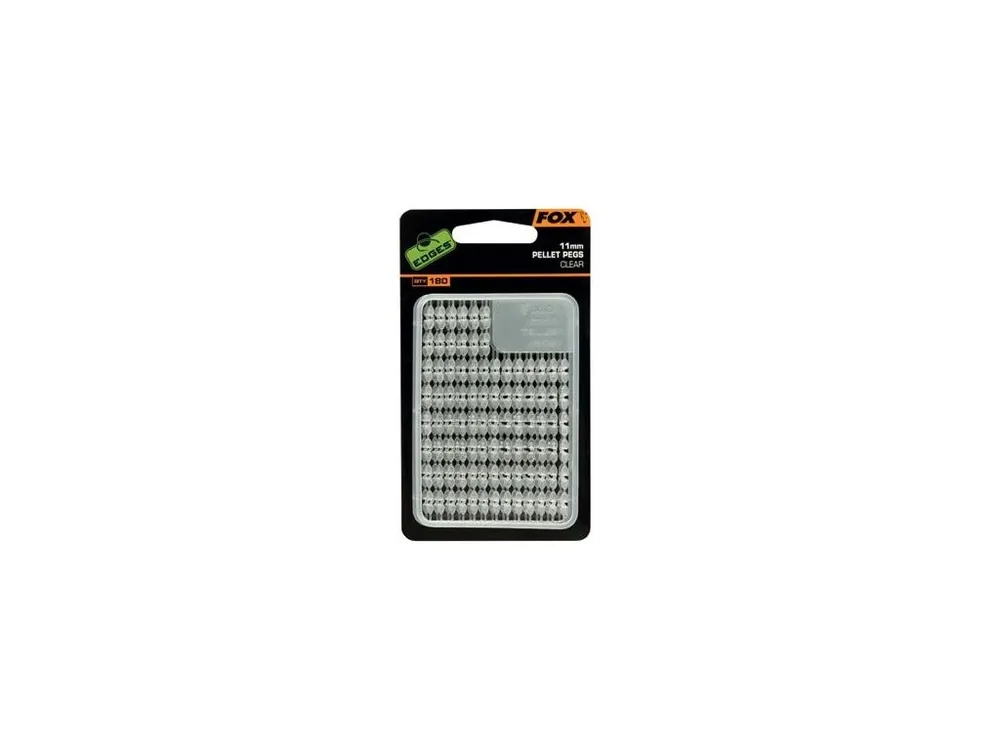 Nová Kolekce Fox Zarážky na pelety Edges Pellet Pegs Clear 11 mm