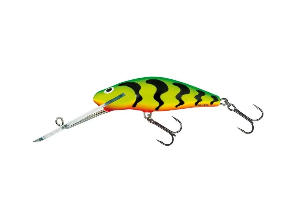 Omezená Nabídka Salmo Wobler Bullhead Super Deep Runner Green Tiger 6 cm 7 g