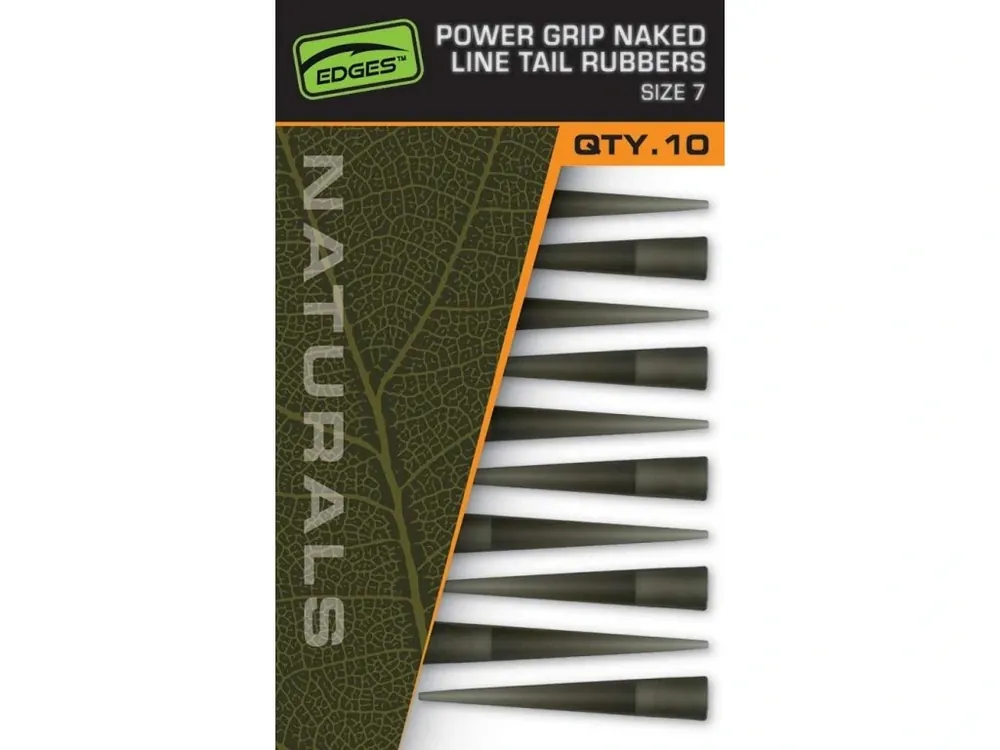 Vysoce Kvalitní Fox Převleky Edges Naturals Power Grip Naked Line Tail Rubbers Size 7 10 ks