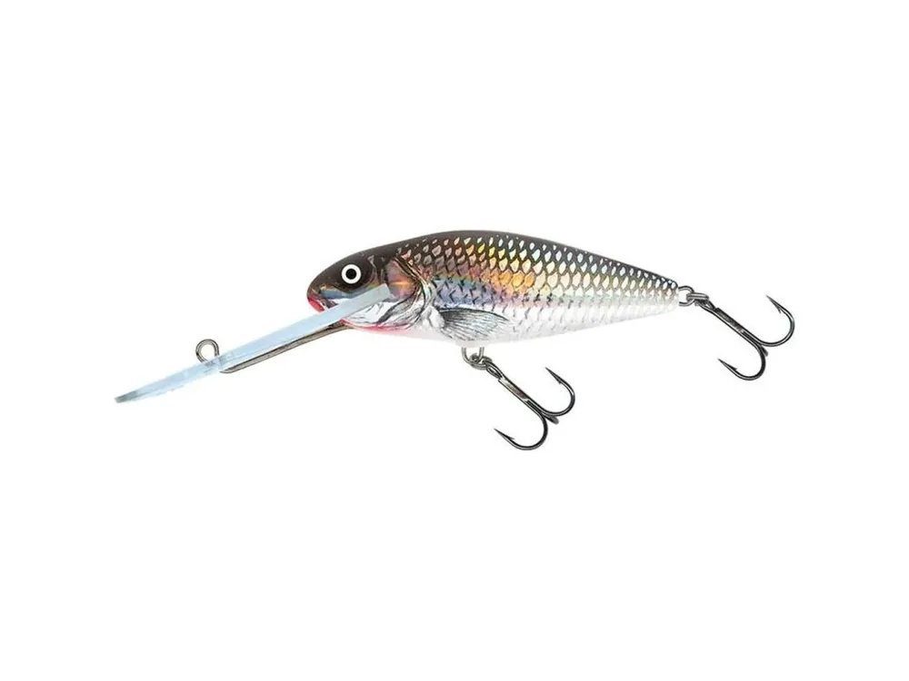 Sezónní Sleva Salmo Wobler Holo Grey Shiner Super Deep Runner 8 cm 14 g