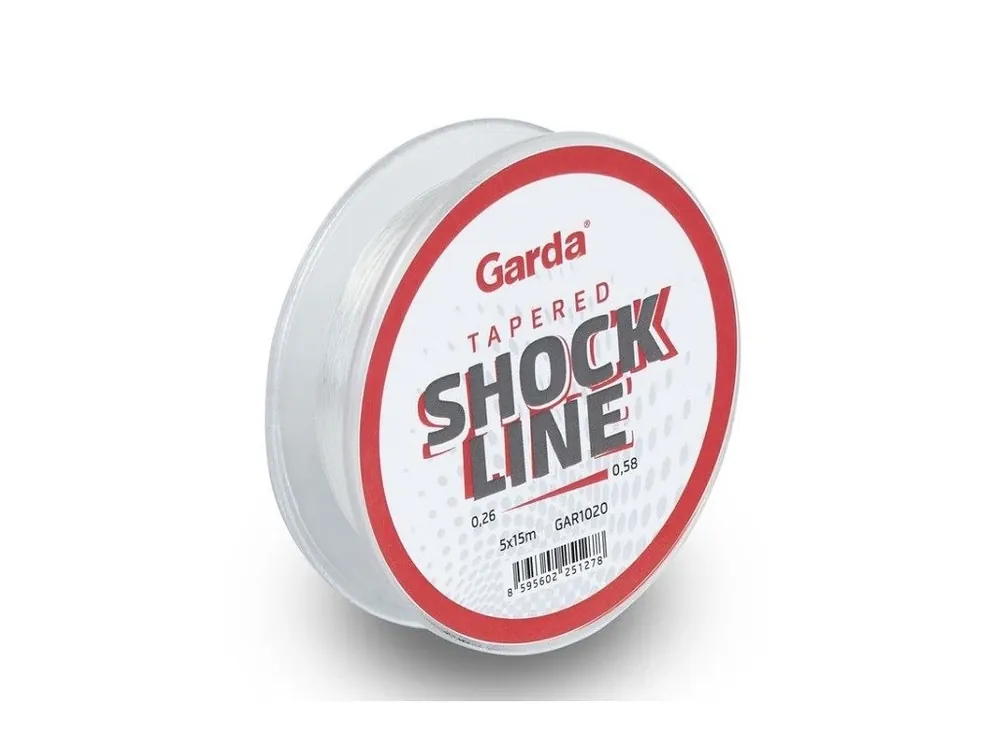Levný Garda Ujímaný Šokový Vlasec Shock Line 5x15 m - 0,26-0,58 mm