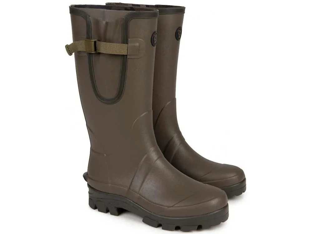 Fox Holínky Neoprene Lined Camo Khaki Wellies Cenová Bomba