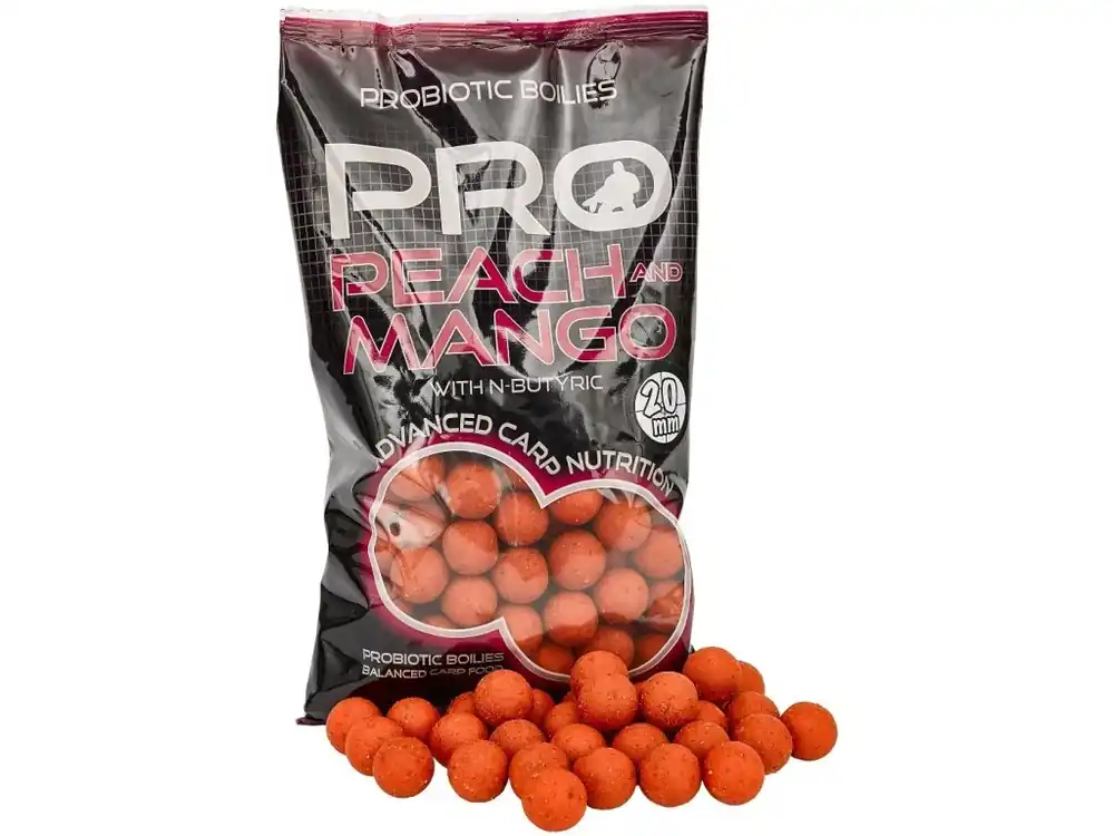 Novinka Starbaits Boilies Probiotic Peach & Mango 800g