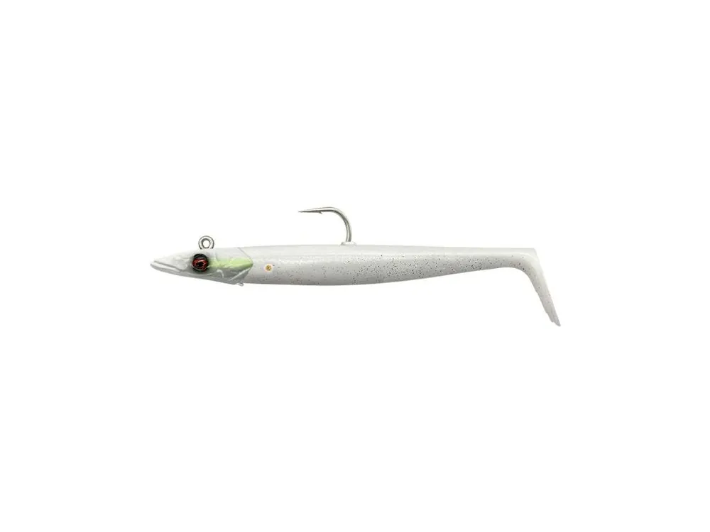 Sezónní Sleva Savage Gear Gumová Nástraha Sandeel V2 Sinking - White Pearl Silver 2+1