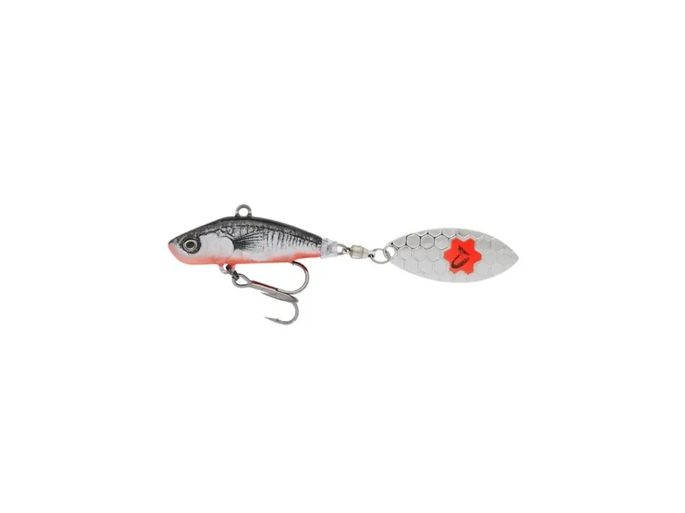 Savage Gear Wobler 3D Sticklebait Tailspin Sinking Black Red 7,3 cm 13 g Speciální Cena