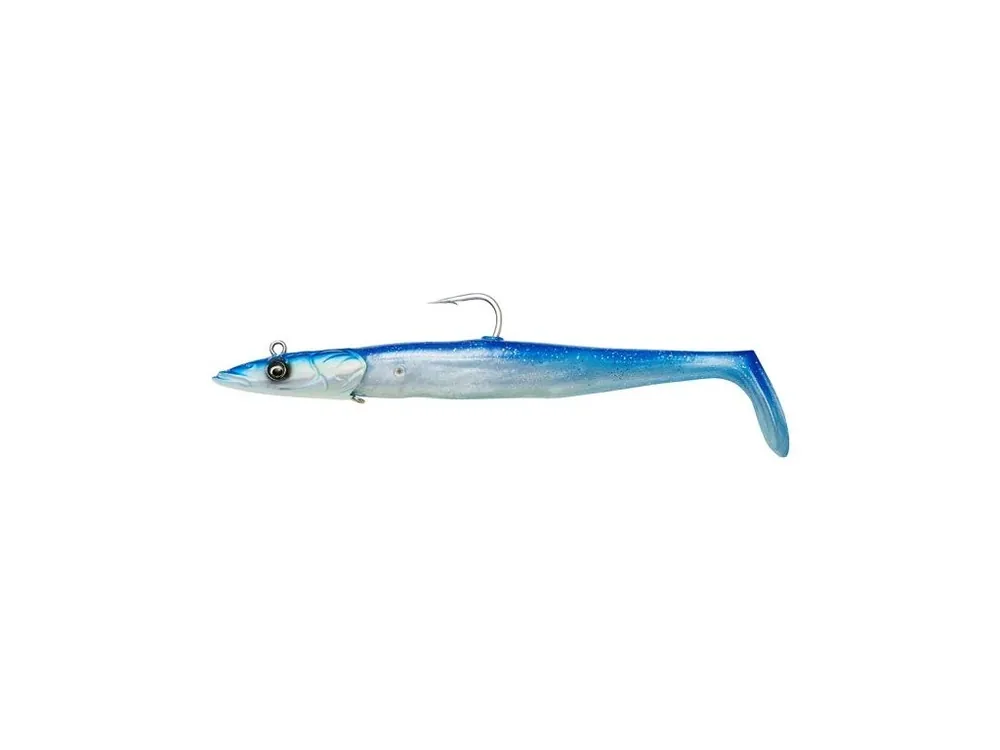 Rychlé Dodání Savage Gear Gumová Nástraha Sandeel V2 Sinking Blue Pearl Silver 18 cm 86 g 2+1