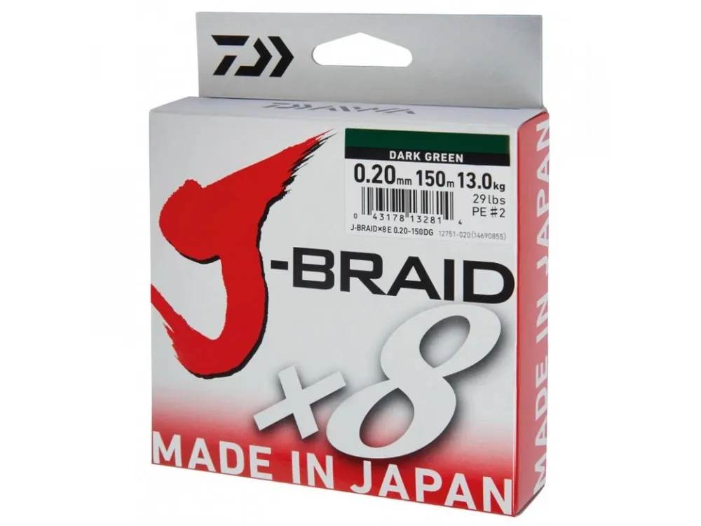 Daiwa Splétaná Šňůra J-Braid Dark Green 300 m Víkendová Akce