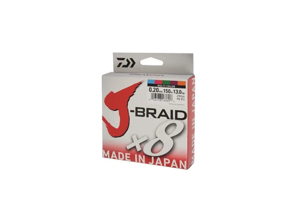 Autentický Daiwa Splétaná Šňůra J-Braid Multi Color 300 m