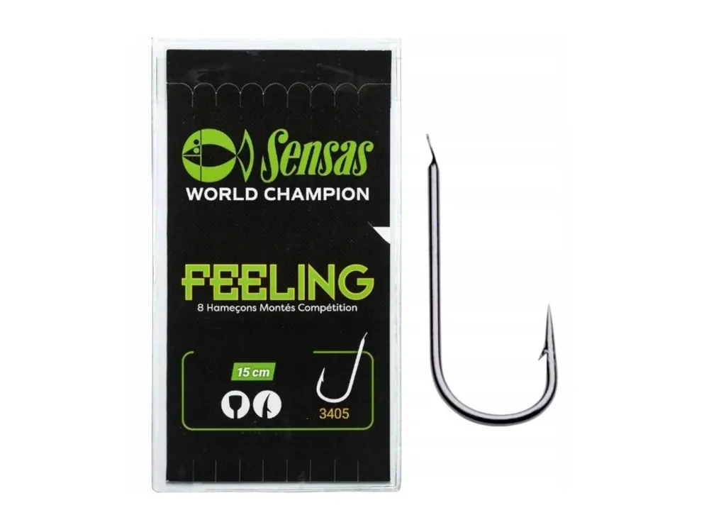 Sensas Navázaný Háček Feeling 3405 Black 8 ks 15 cm Nejlepší Volba