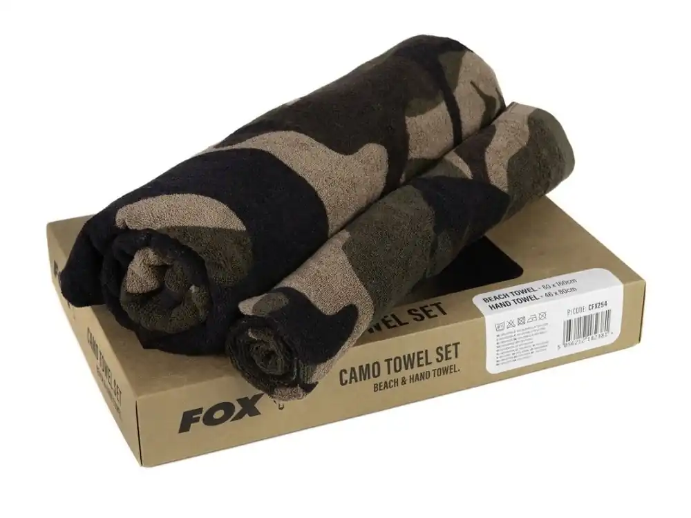 Finální Výprodej Fox Set Ručníků Camo Beach Hand Towel Box Set