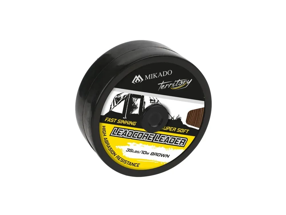 Mikado Olověná Šňůra Leadcore Leader Hnědá 35 lbs 10 m Vysoce Kvalitní