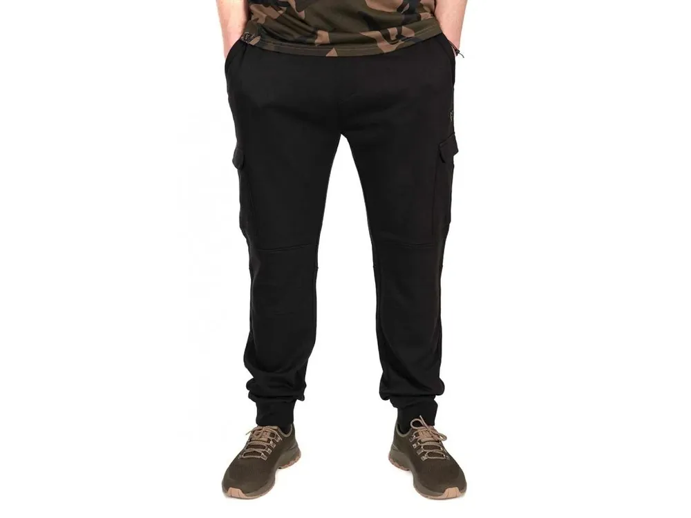Fox Tepláky LW Black / Camo Combat Joggers Vysoce Kvalitní