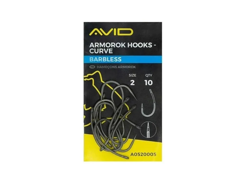 Avid Carp Háčky Armorok Hooks Curve Barbless - 8 Přímo Od Výrobce