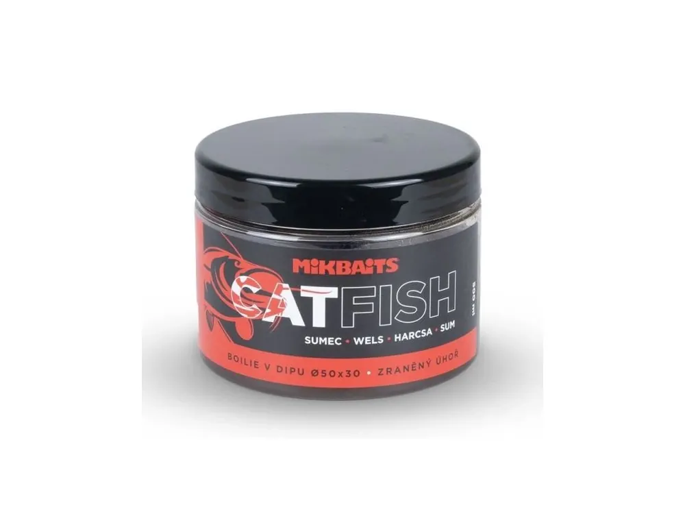 Mikbaits Boilie V Dipu Catfish Játra Halibut 500 ml Výprodej