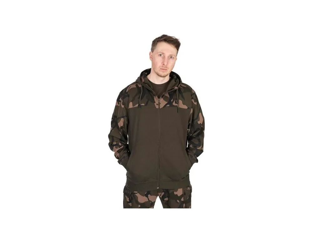 Fox Mikina LW Khaki Camo Split Zip Hoody Časově Omezené