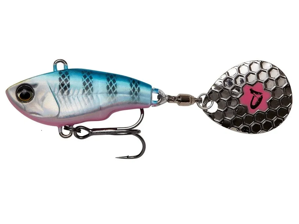 Savage Gear Fat Tail Spin Sinking Blue Silver Pink 6,5 cm 16 g Tovární Cena