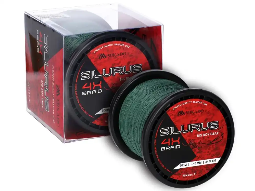 Nízká Cena Mikado Pletená Šňůra Silurus 4 X Braid Zelená 600 M