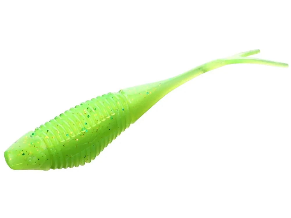 Koupit Online Mikado Gumová Nástraha Fish Fry Fluo Zelená s Glitry 5,5 cm