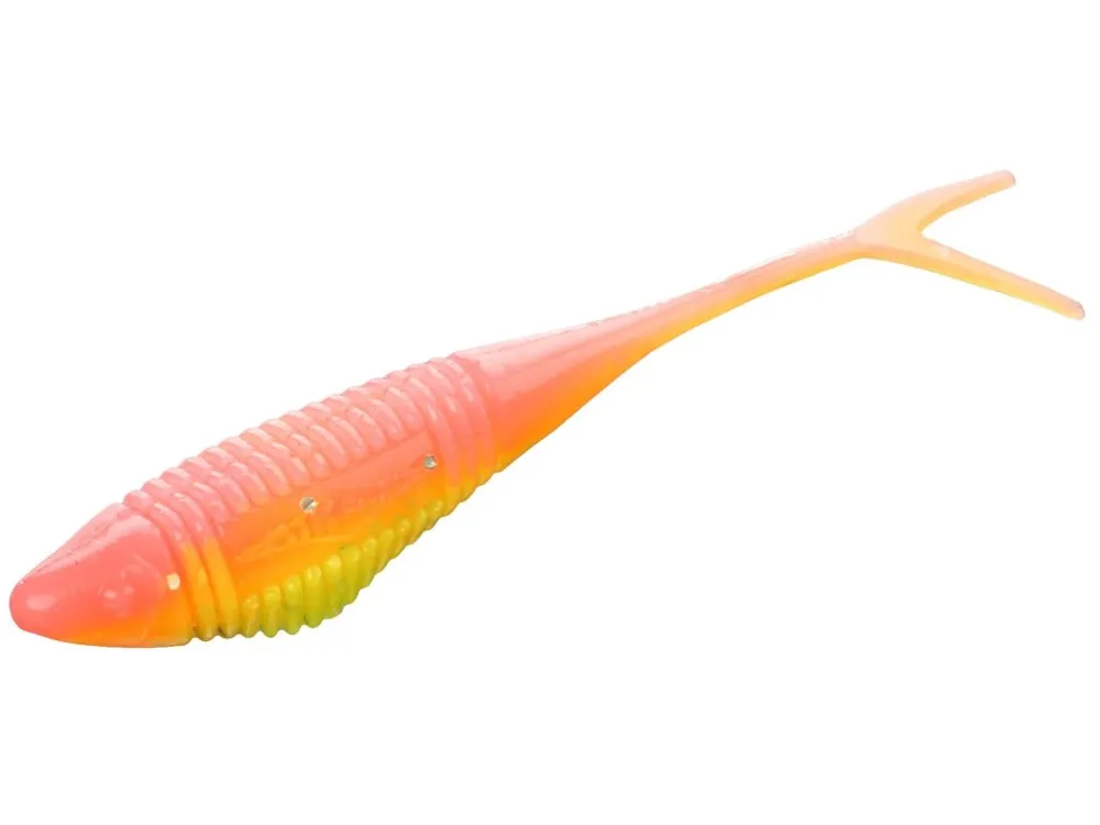 Mikado Gumová Nástraha Fish Fry Červeno-Žlutá s Glitry 5,5 cm Akční Cena