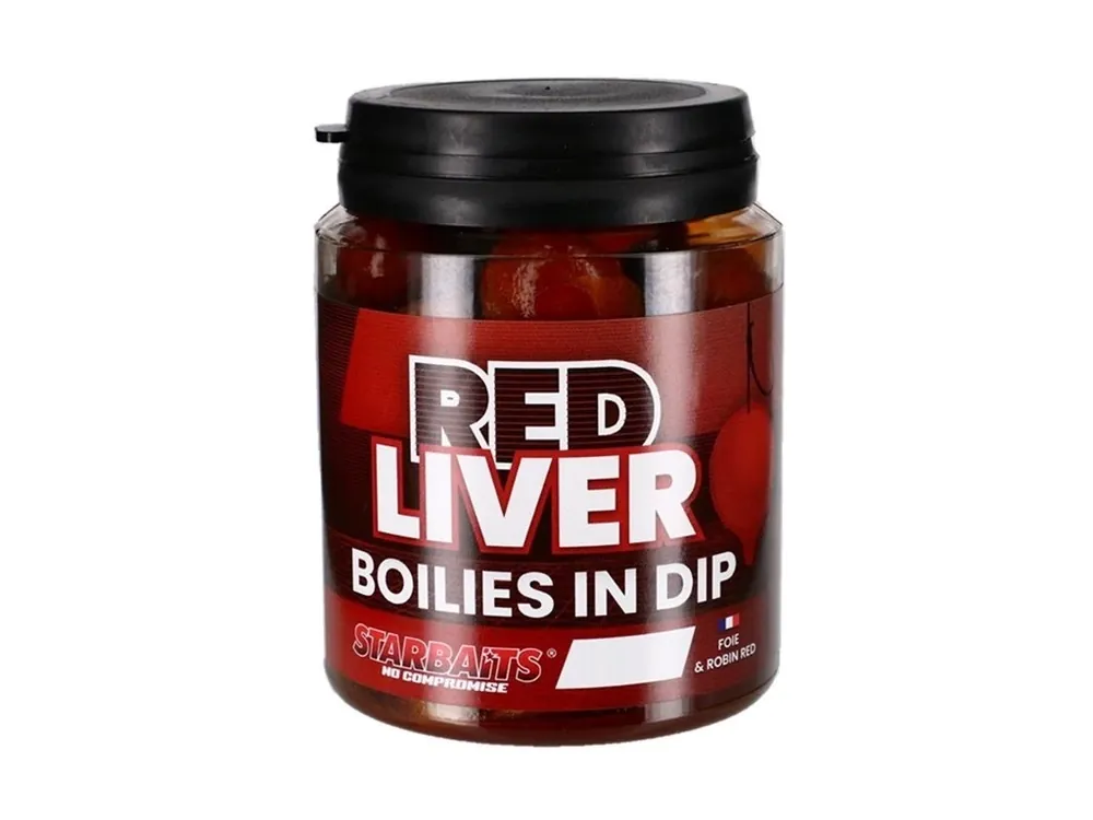 Starbaits Boilies v Dipu Red Liver 150 g Sezónní Sleva