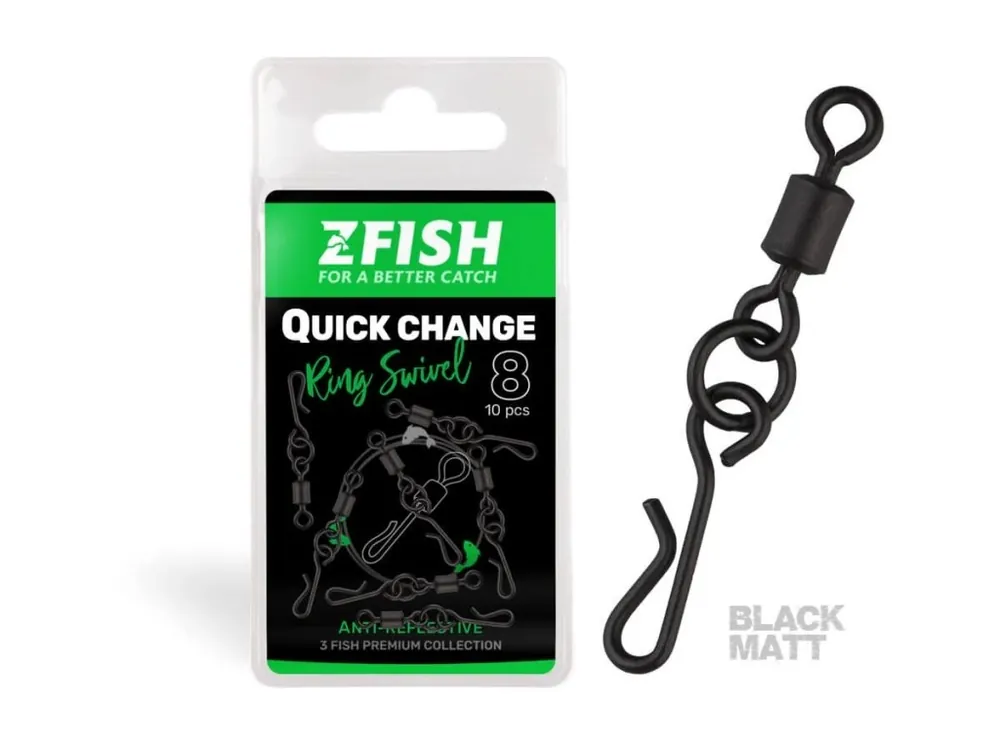 Aktuální Zfish Obratlík Quick Change Ring Swivel Matt