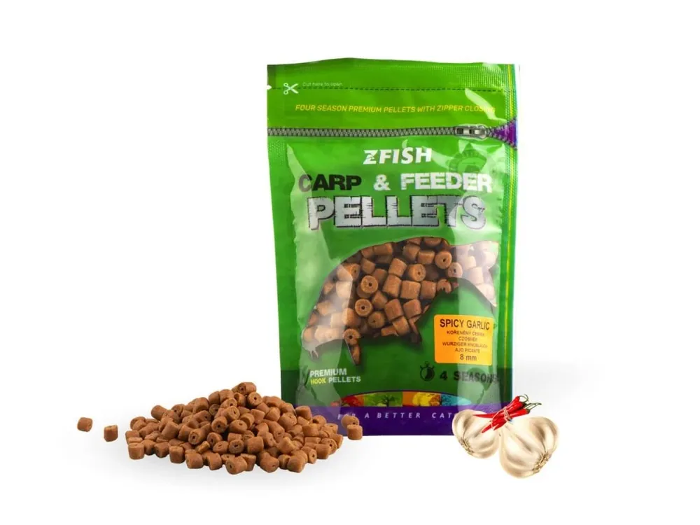 Zfish Chytací Pelety Carp & Feeder - Kořeněný Česnek 8mm/200g Must-Have