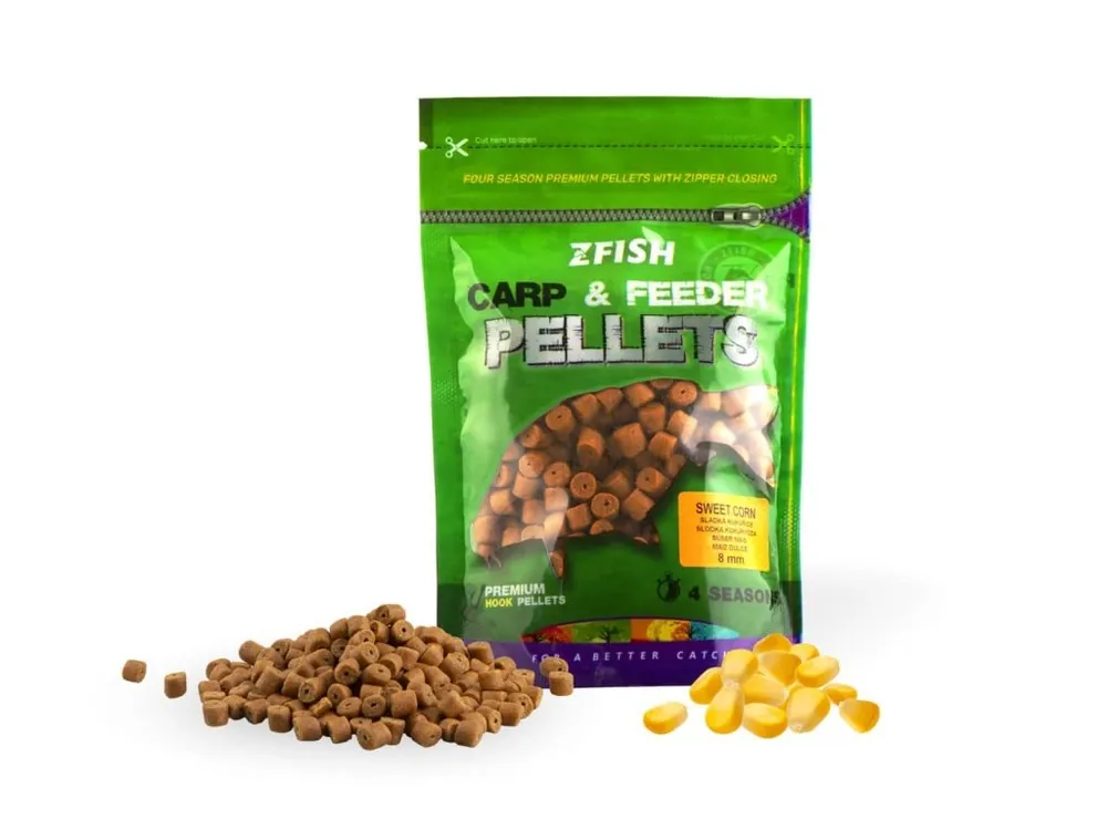 Zfish Chytací Pelety Carp & Feeder Sladká Kukuřice 8mm/200g Odeslání Ihned