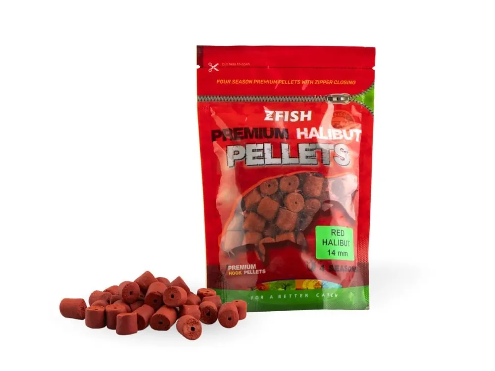 Zfish Chytací Pelety Premium HALIBUT - Red Halibut 14mm/200g Bezpečná Platba