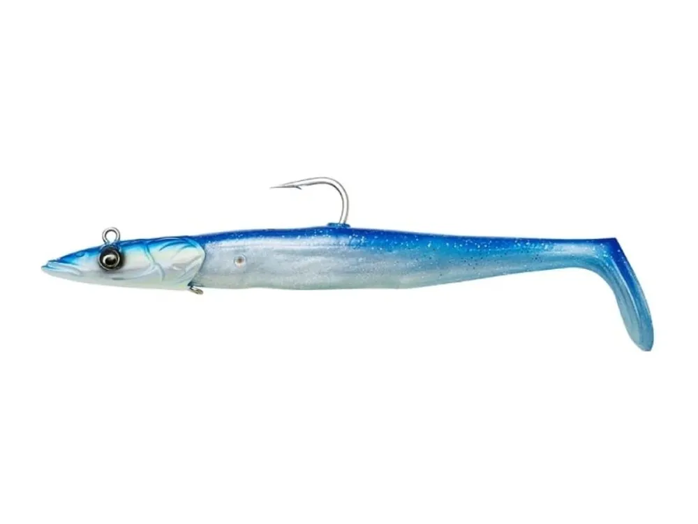 Finální Výprodej Savage Gear Gumová Nástraha Sandeel V2 - Blue Pearl Silver 17,5cm 65gr