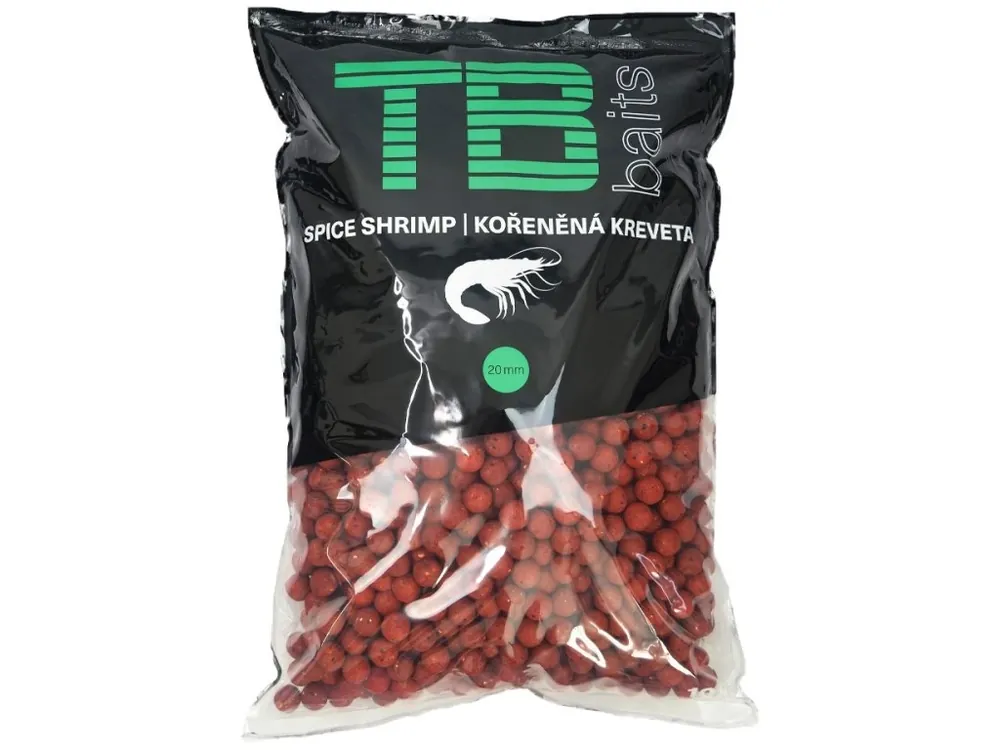 Časově Omezené TB Baits Krmné Boilie Spice Shrimp - 10 kg