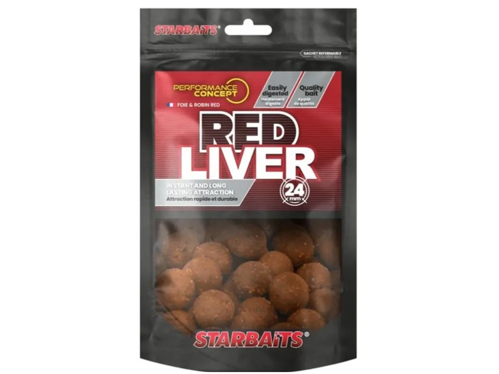 Horká Nabídka Boilies Red Liver 200g 24mm