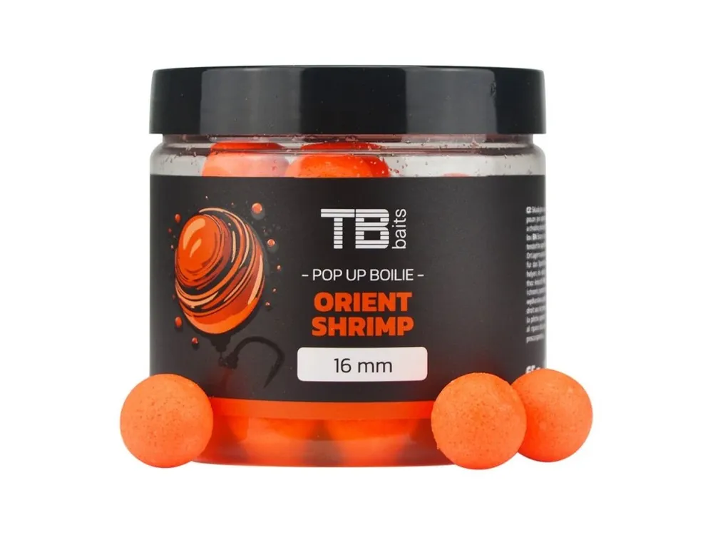 Omezená Nabídka TB Baits Plovoucí Boilie Pop-Up Orient Shrimp + NHDC 65 g