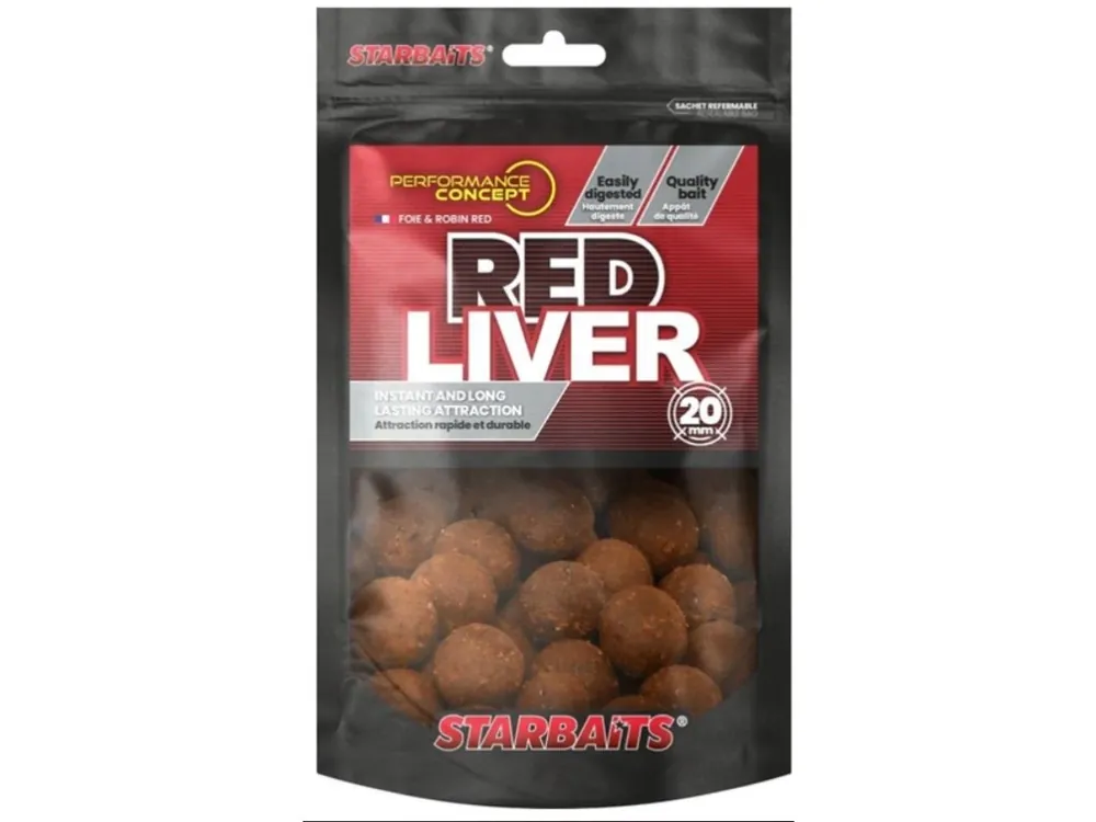 Finální Výprodej Boilies Red Liver 200g 20mm
