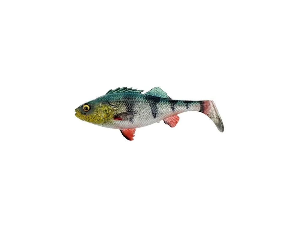 Savage Gear Gumová Nástraha 4D Perch Shad Green Silver - 12,5 cm 20 g Poslední Šance