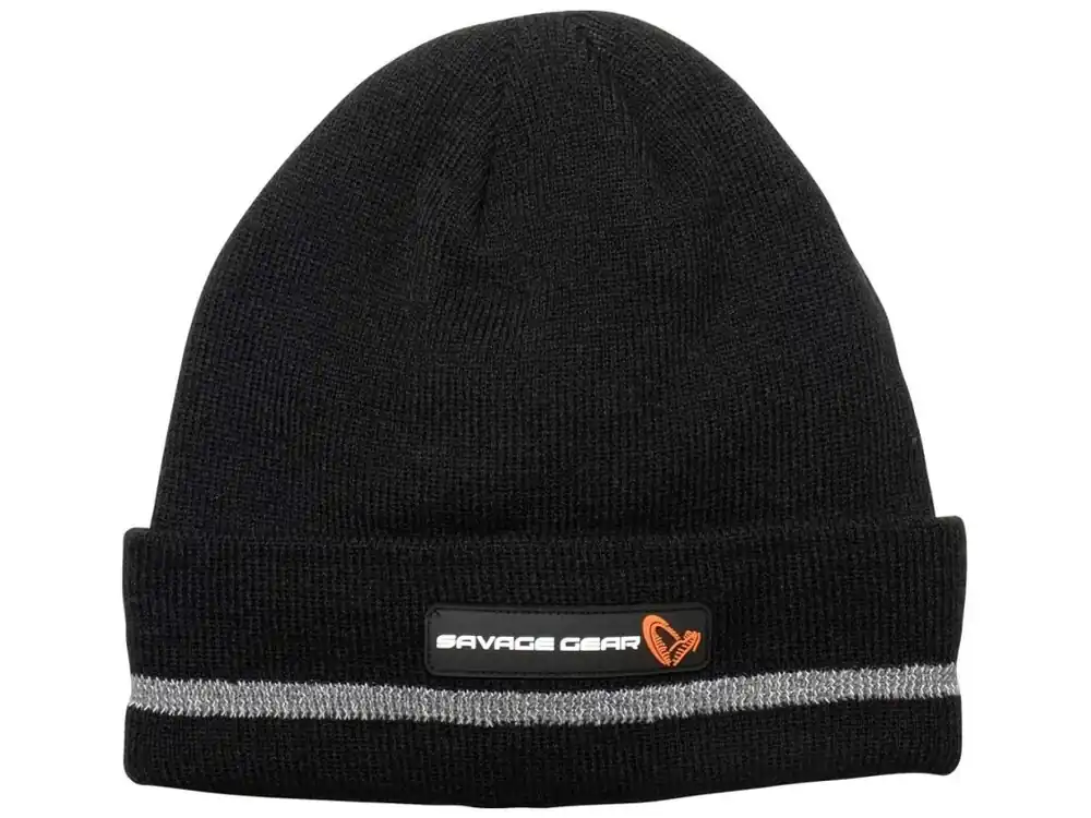 Savage Gear Čepice Refles Beanie One Size Black Reflex Akce